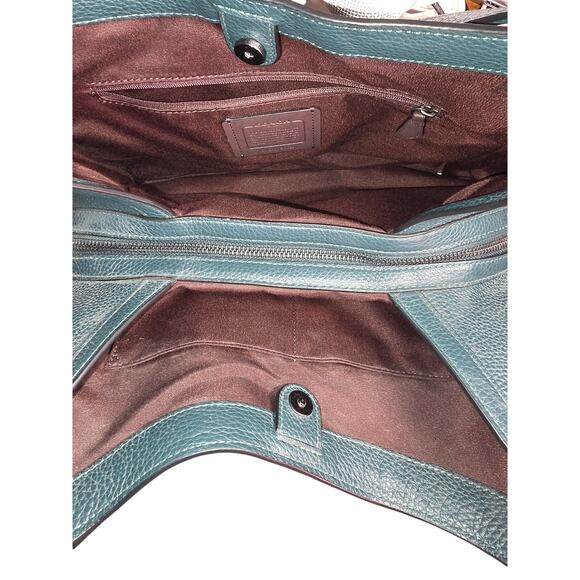 Coach Teal/Blue Medium Tote Bag - Picture 2 of 3